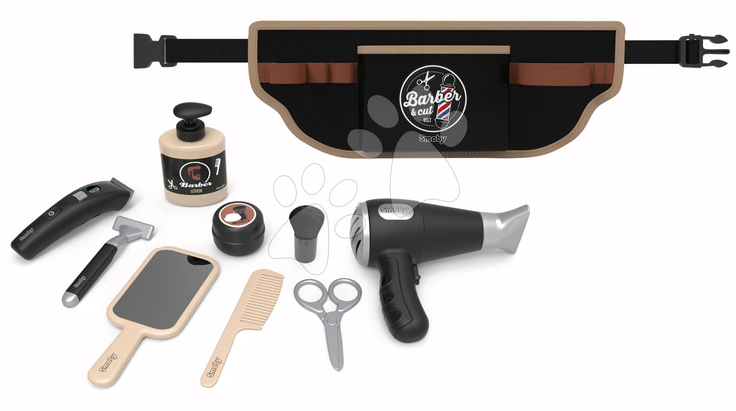 Elektronischer Friseurgürtel Barber&Cut Ceinture Smoby Mit Schere, Rasierer, Trimmer, Fön, Rasierpinsel Und 10 Zubehörteilen – Bild 2