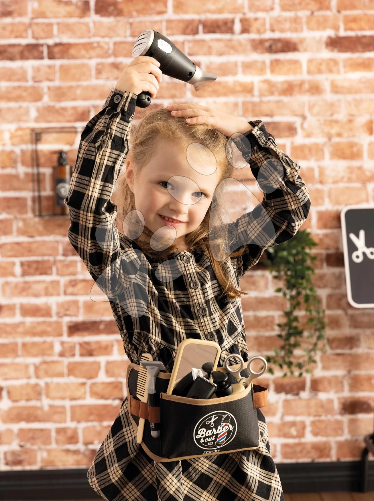 Elektronischer Friseurgürtel Barber&Cut Ceinture Smoby Mit Schere, Rasierer, Trimmer, Fön, Rasierpinsel Und 10 Zubehörteilen – Bild 3