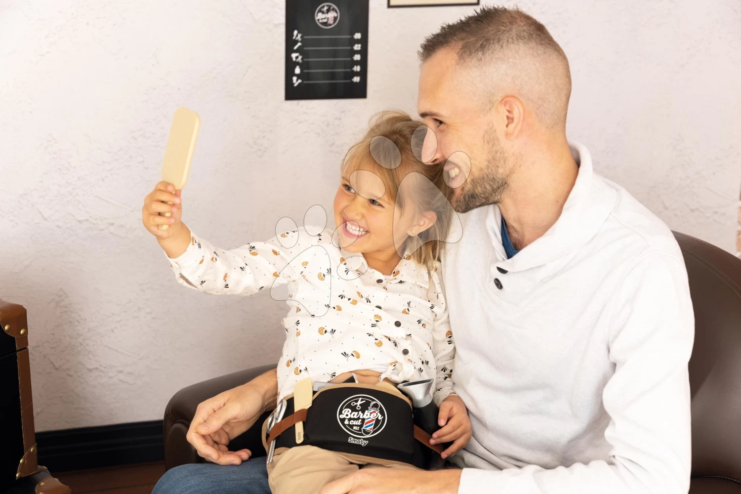 Elektronischer Friseurgürtel Barber&Cut Ceinture Smoby Mit Schere, Rasierer, Trimmer, Fön, Rasierpinsel Und 10 Zubehörteilen – Bild 14