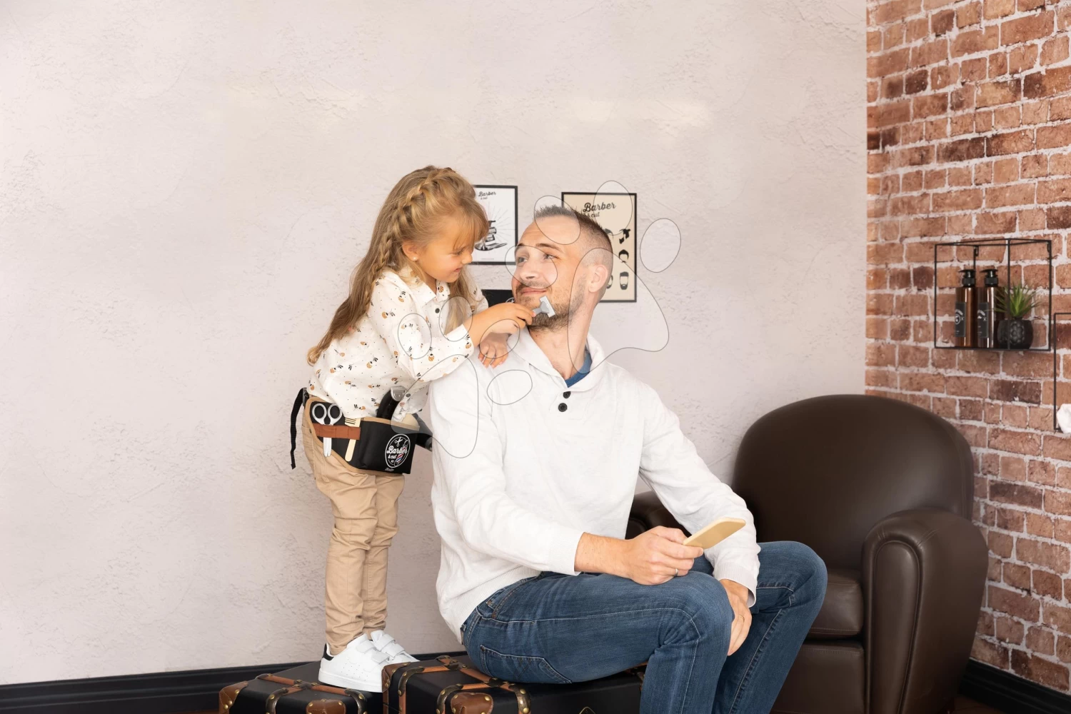 Elektronischer Friseurgürtel Barber&Cut Ceinture Smoby Mit Schere, Rasierer, Trimmer, Fön, Rasierpinsel Und 10 Zubehörteilen – Bild 15