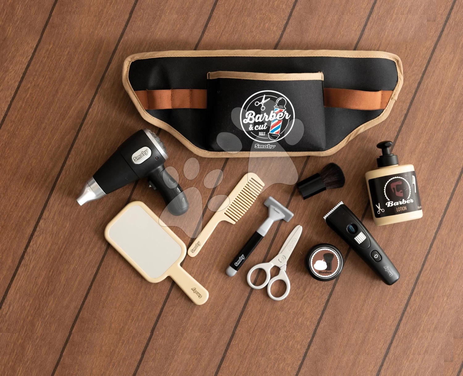 Elektronischer Friseurgürtel Barber&Cut Ceinture Smoby Mit Schere, Rasierer, Trimmer, Fön, Rasierpinsel Und 10 Zubehörteilen – Bild 18