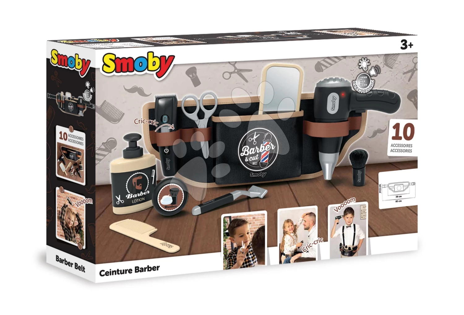 Elektronischer Friseurgürtel Barber&Cut Ceinture Smoby Mit Schere, Rasierer, Trimmer, Fön, Rasierpinsel Und 10 Zubehörteilen – Bild 20