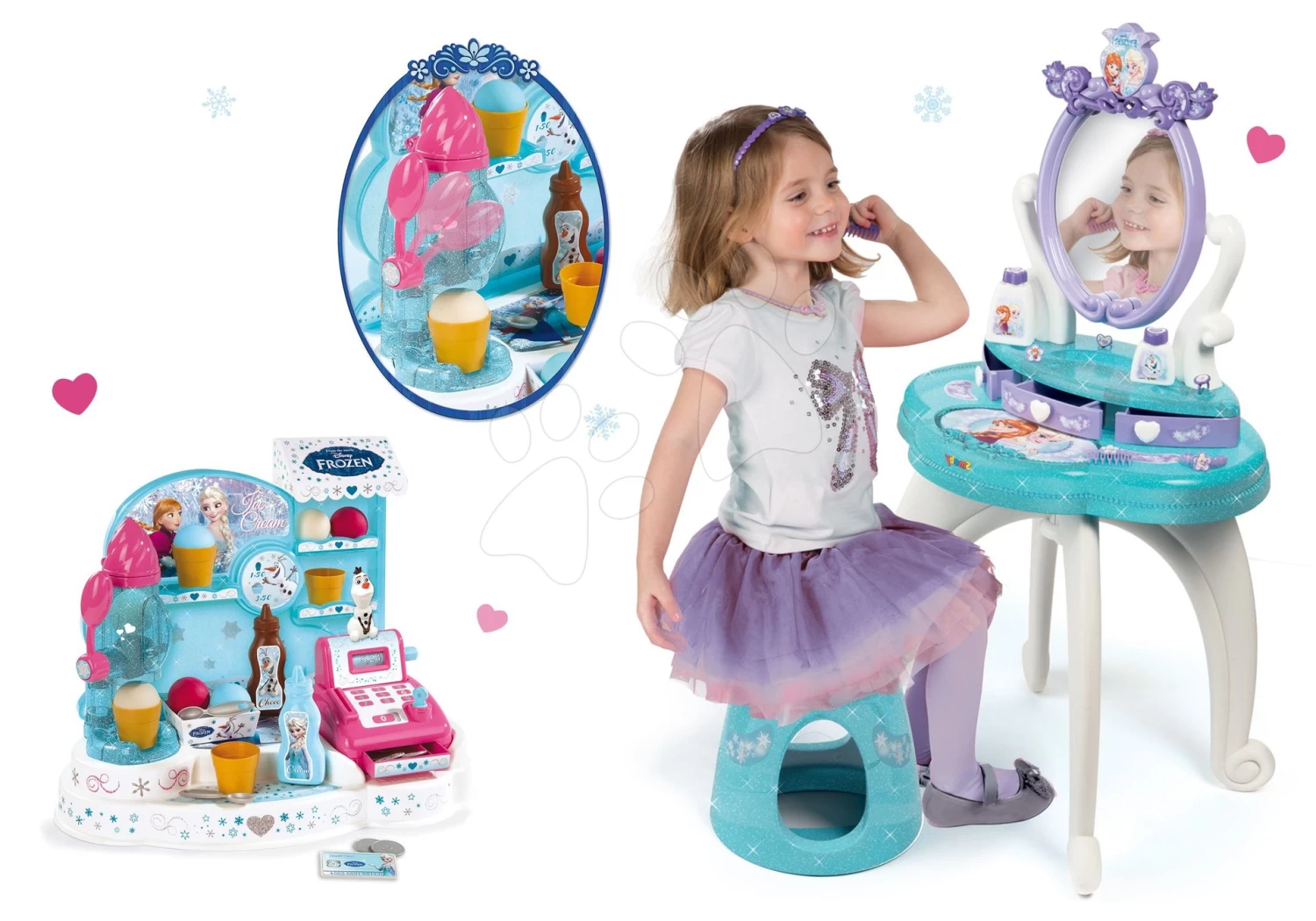 Set Kosmetiktisch Frozen Smoby Mit Stuhl Und Eisdiele Frozen â Bild 15