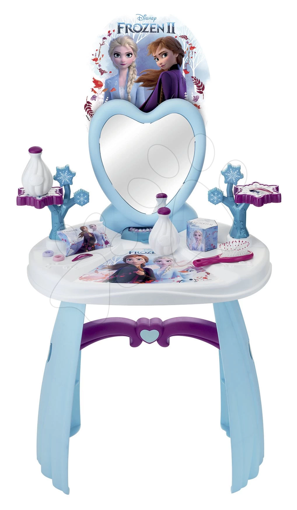 Kosmetiktisch Mit Stuhl Frozen Smoby Mit Herzspiegel Und 10 Zubehörteilen – Bild 5