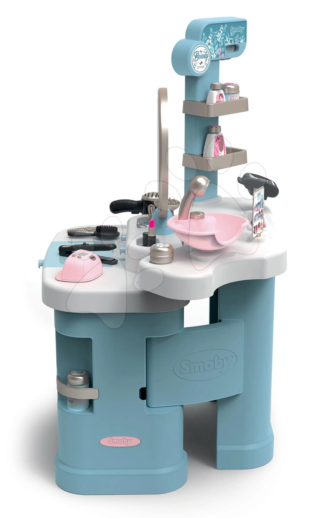 Elektronischer Schönheitstisch My Beauty Center 3in1 Smoby Friseur Und Kosmetik Mit Nagelstudio Und 32 Zubehörteilen – Bild 4