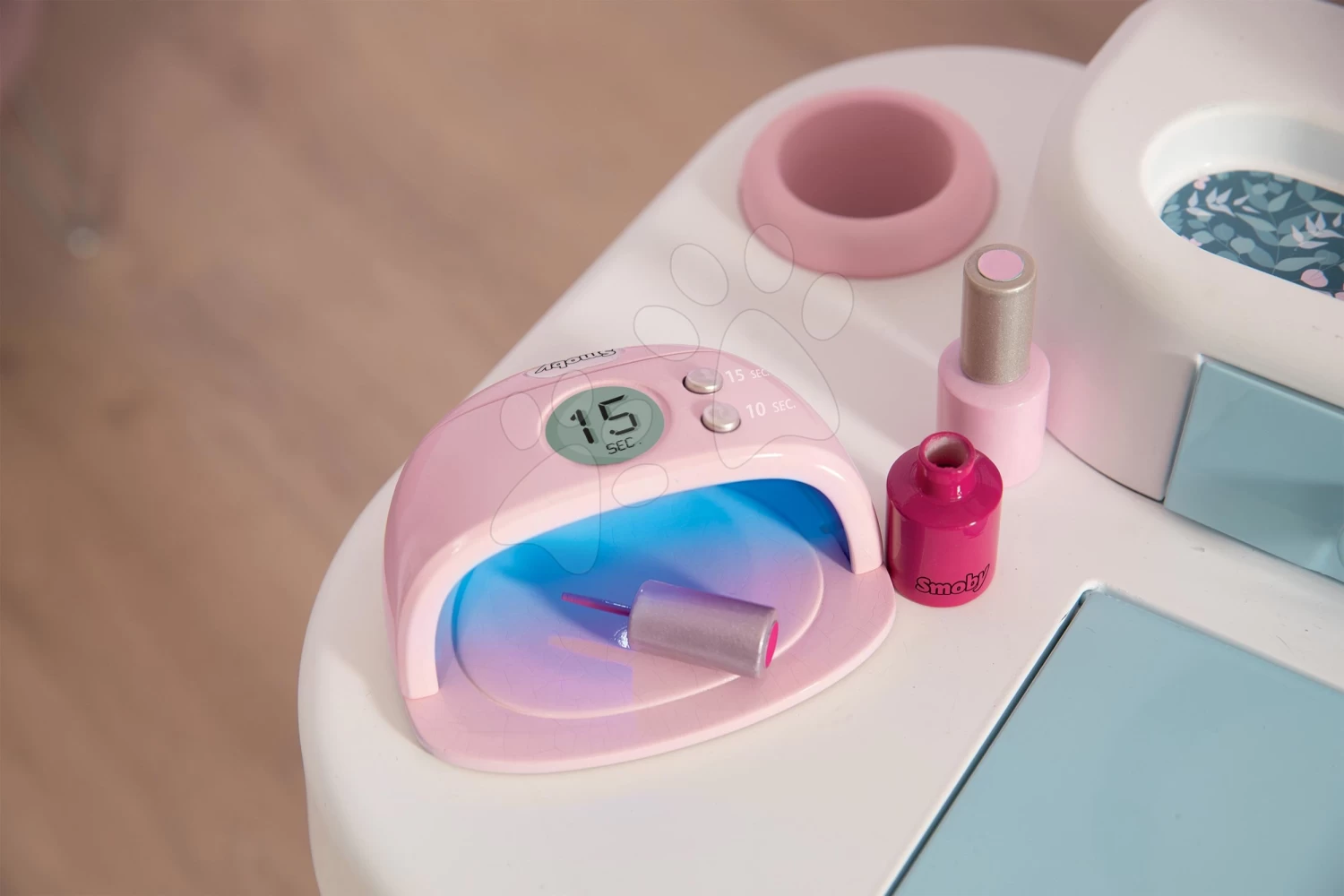 Elektronischer Schönheitstisch My Beauty Center 3in1 Smoby Friseur Und Kosmetik Mit Nagelstudio Und 32 Zubehörteilen – Bild 6
