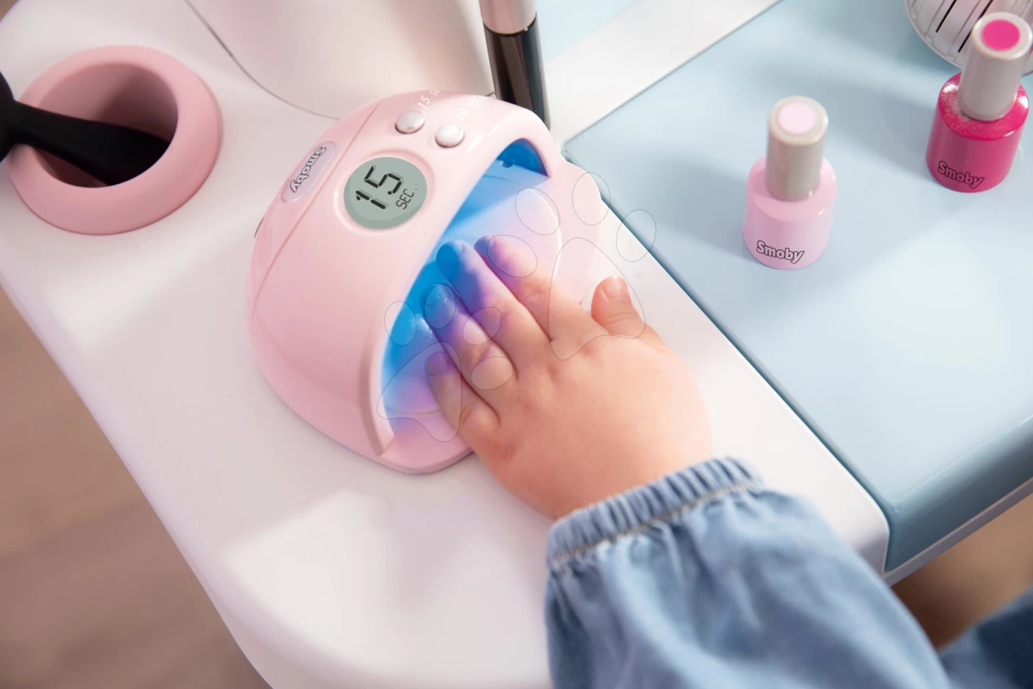 Elektronischer Schönheitstisch My Beauty Center 3in1 Smoby Friseur Und Kosmetik Mit Nagelstudio Und 32 Zubehörteilen – Bild 18
