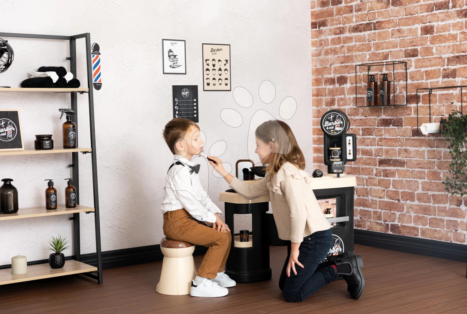 Set-Barbershop, Dreiflügelig Barber Cut&Barber Shop Smoby Und Ein Eisstand Und Esszimmer- Set SM320243-16 – Bild 17