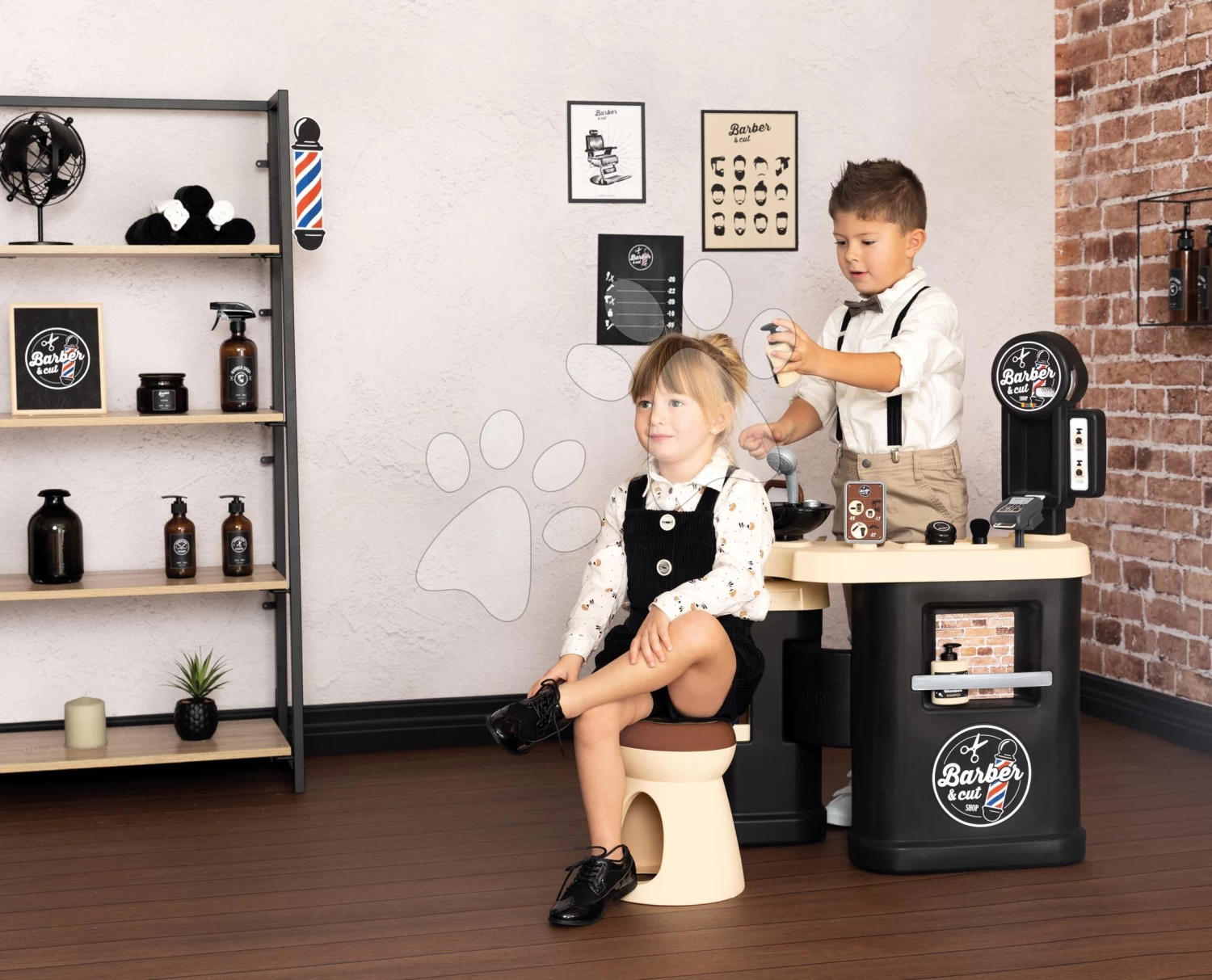 Set-Barbershop, Dreiflügelig Barber Cut&Barber Shop Smoby Und Ein Eisstand Und Esszimmer- Set SM320243-16 – Bild 18