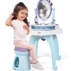 Kosmetiktisch Und Hocker Frozen Hairdresser 2in1 Smoby Mit Spiegel Und 10 Zubehör SM320244