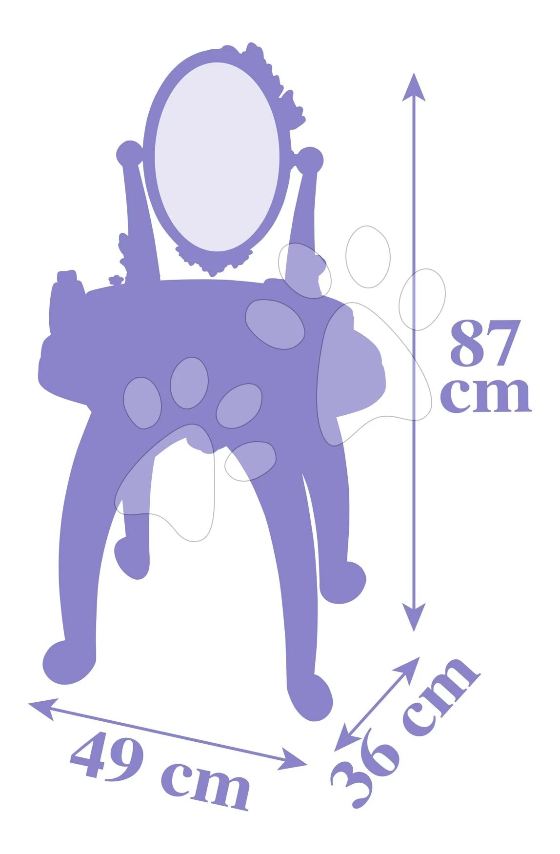 Kosmetiktisch Und Hocker Frozen Hairdresser 2in1 Smoby Mit Spiegel Und 10 Zubehör SM320244 – Bild 8