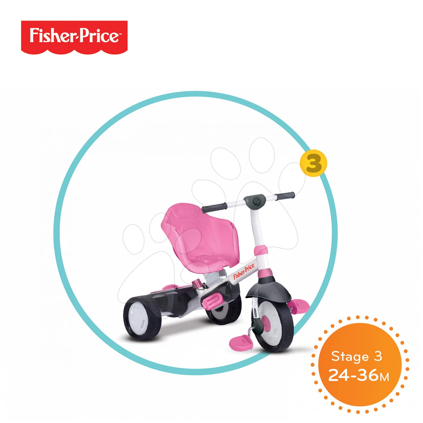 Dreirad Fisher-Price Charm Plus Touch Steering SmarTrike Rosa Ab 12 Monaten â Bild 4