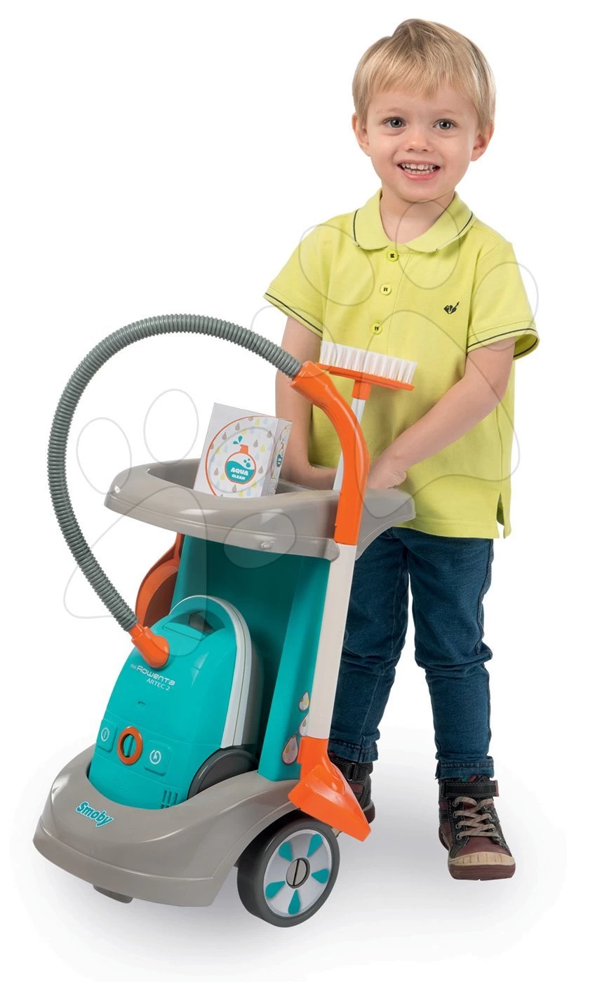 Aufräumungswagen Rowenta Aqua Clean Smoby Mit Elektronischem Staubsauger Und 3 Ergänzungen – Bild 3