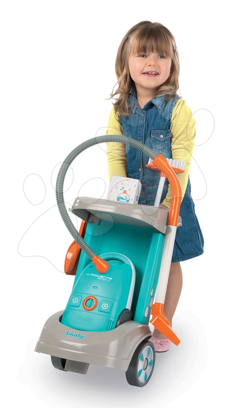 Aufräumungswagen Rowenta Aqua Clean Smoby Mit Elektronischem Staubsauger Und 3 Ergänzungen – Bild 6