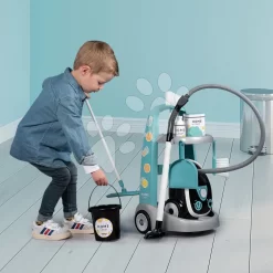 Reinigungswagen Mit Elektronischem Staubsauger Cleaning Trolley Vacuum Cleaner Smoby Mit Schneebesen Und 9 Zubehörteilen