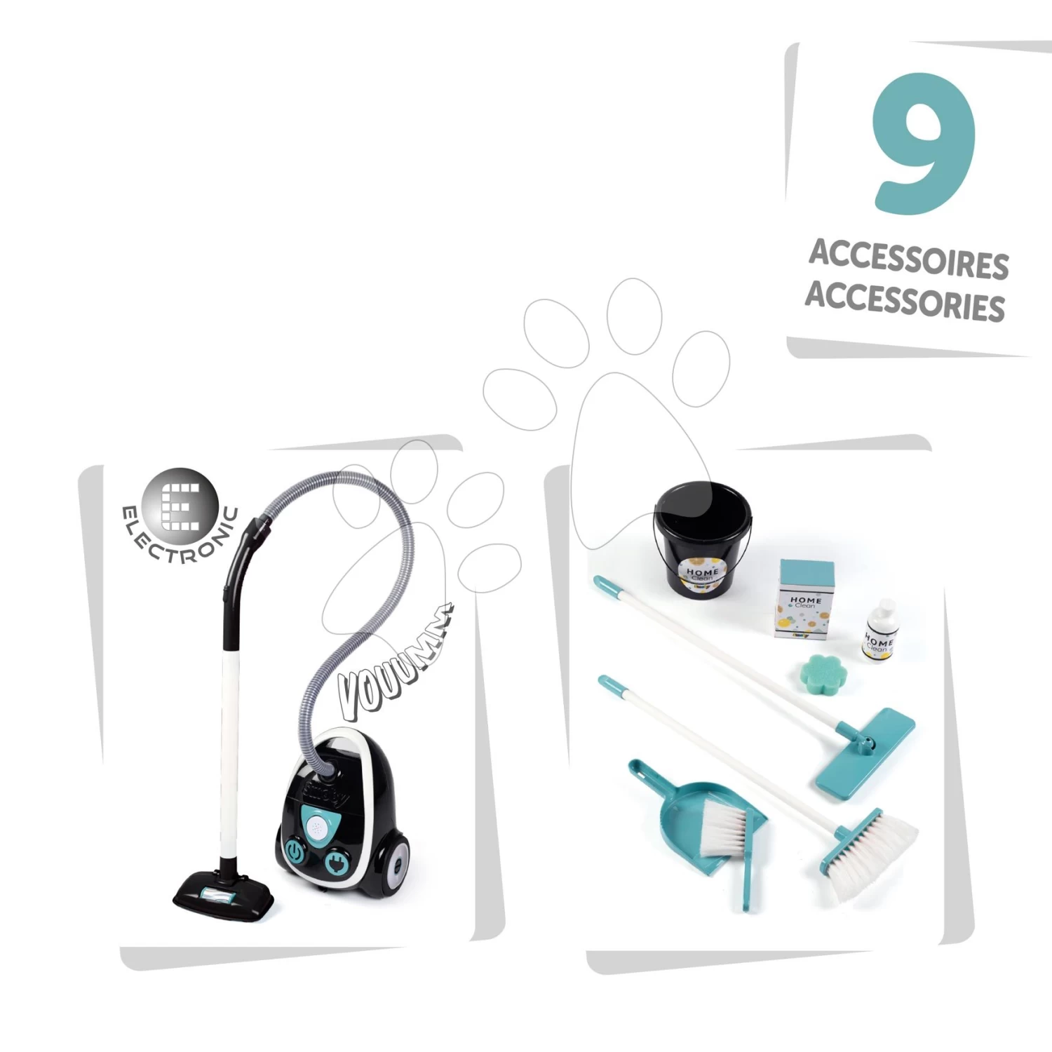 Set Reinigungswagen Mit Elektronischem Staubsauger Cleaning Trolley Vacuum Cleaner Smoby Und Ein Tisch KidTable Mit 2 Stühlen KidChair SM330316-14 – Bild 20