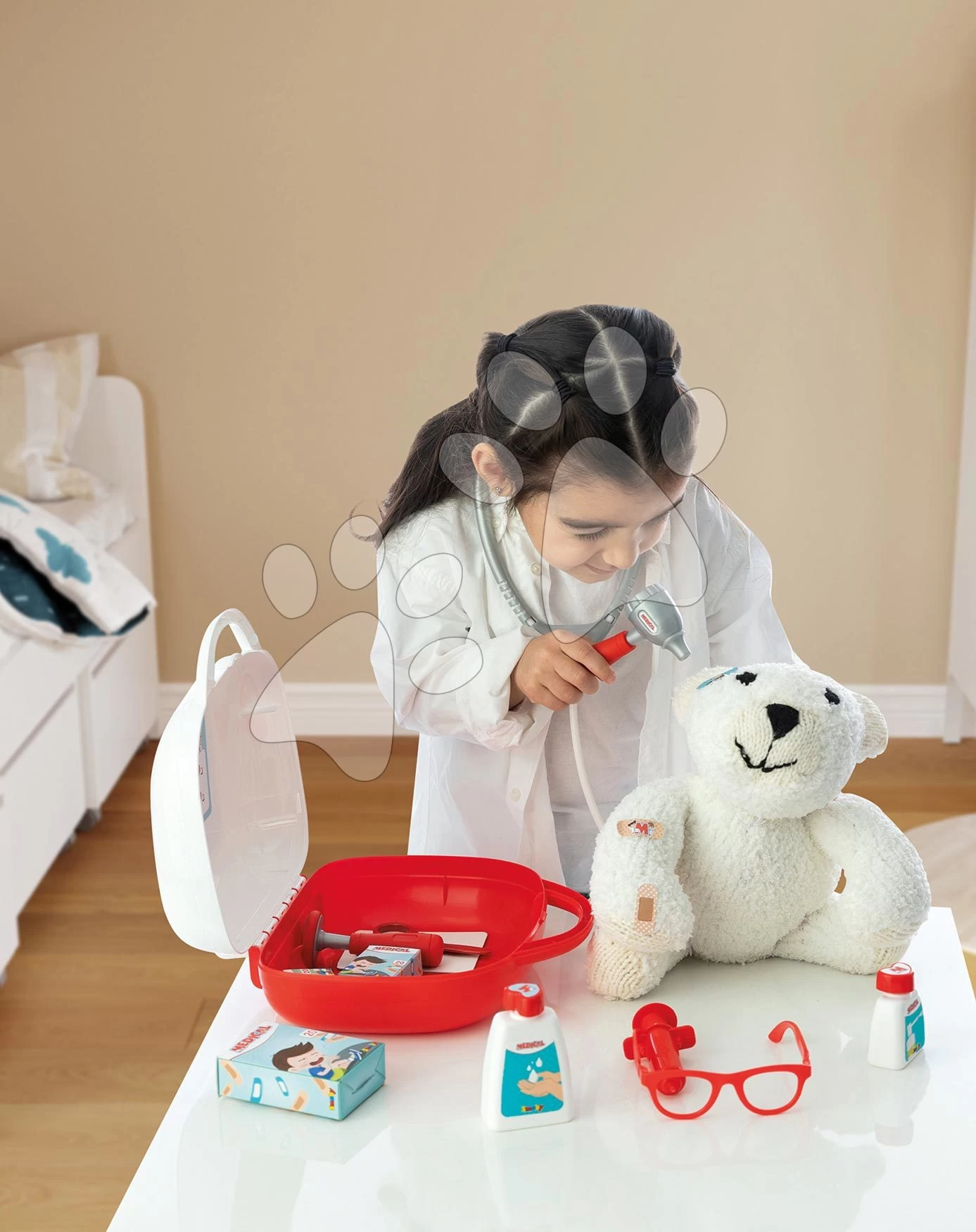 Koffer Für Ärzte Vanity Doctor Smoby Mit Ergonomischem Griff Und 15 Zubehörteilen SM340104
