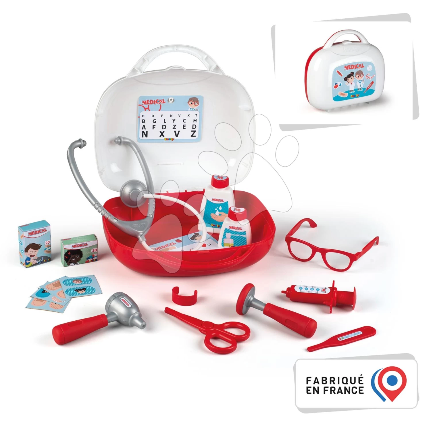 Koffer Für Ärzte Vanity Doctor Smoby Mit Ergonomischem Griff Und 15 Zubehörteilen SM340104 – Bild 5