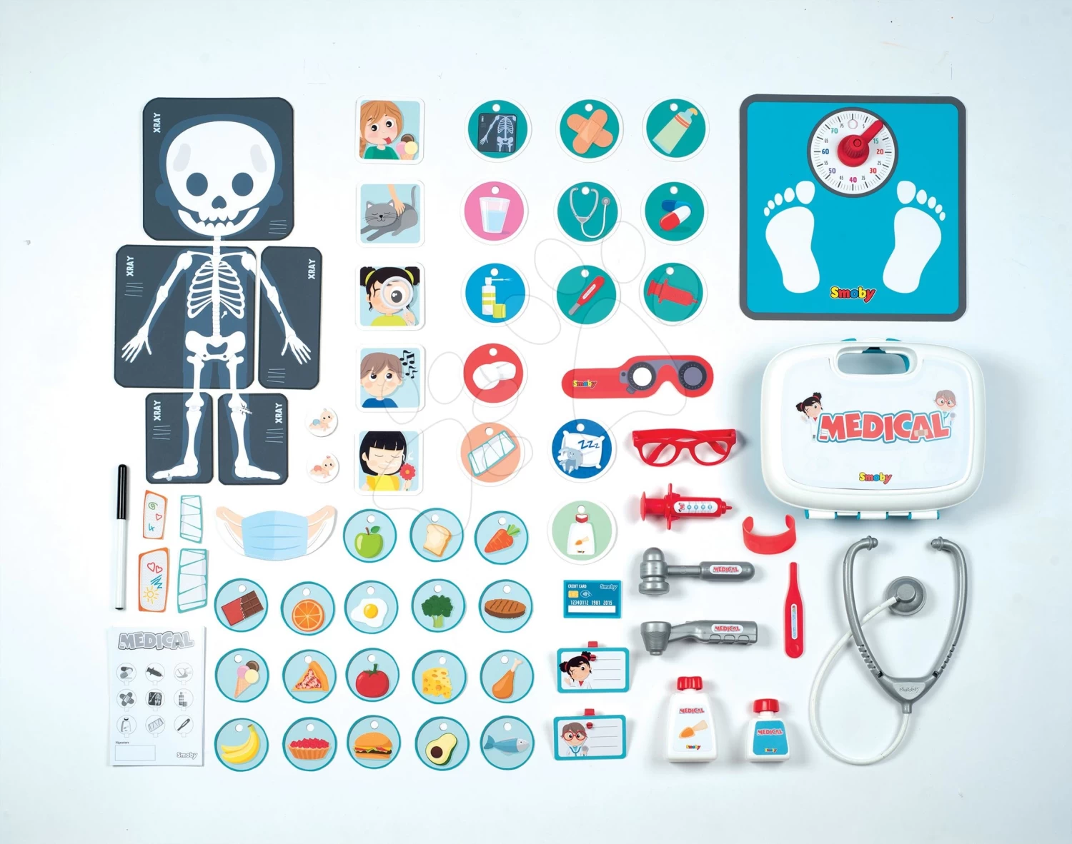 Set Arztpraxis Mit Anatomie Des Menschlichen Körpers Doctor's Office Smoby Und Arztkoffer