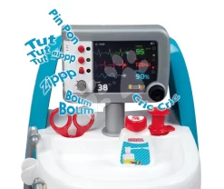 Arztwagen, Elektronisch Medical Trolley Smoby Mit Sounds Und Licht Und 16 Zubehörteilen Im Köfferchen