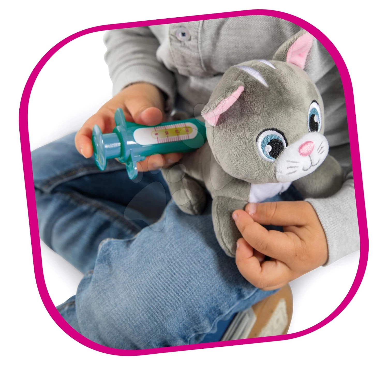 Tierarztpraxis Mit Tieren Veterinary Center Smoby Mit Theke Und Kleiner Badewanne Mit 18 Zubehörteilen – Bild 8