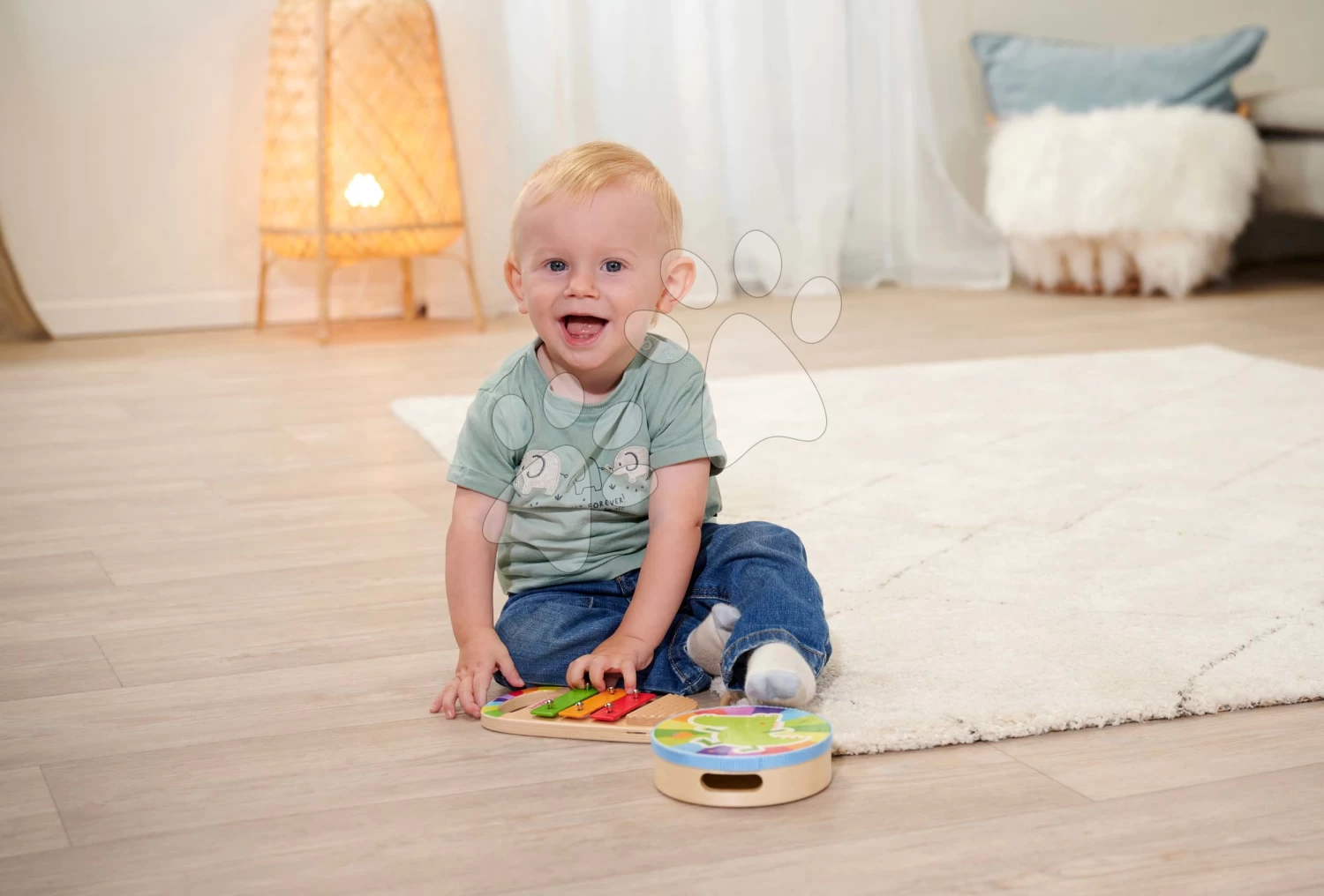 Drevené Hudobné Nástroje Music Set Eichhorn Bubon A Xylofón Od 12 Mes EH3490 – Bild 4