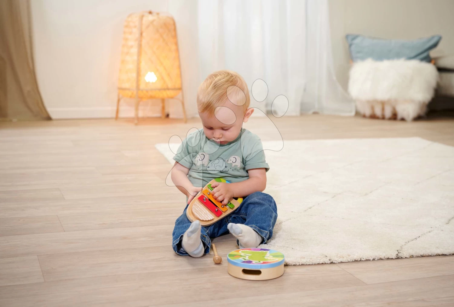 Drevené Hudobné Nástroje Music Set Eichhorn Bubon A Xylofón Od 12 Mes EH3490 – Bild 5