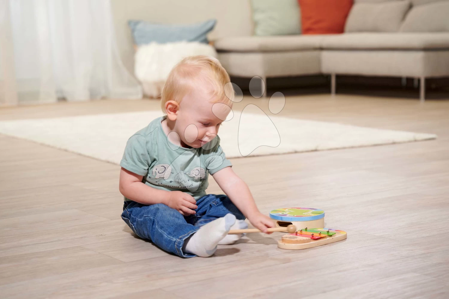 Drevené Hudobné Nástroje Music Set Eichhorn Bubon A Xylofón Od 12 Mes EH3490 – Bild 7