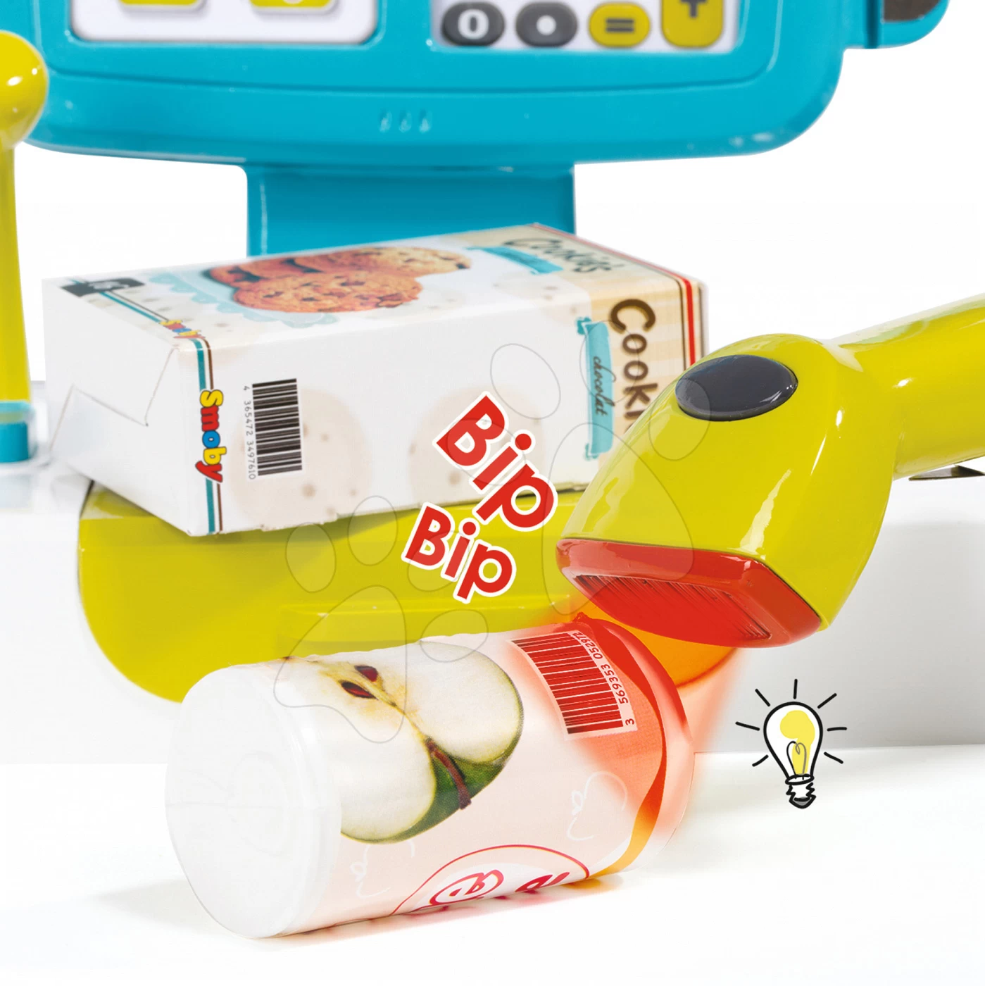 Kasse Mini Shop Smoby Elektronisch Mit Codeleser Und 27 Zubehörteilen Rosa