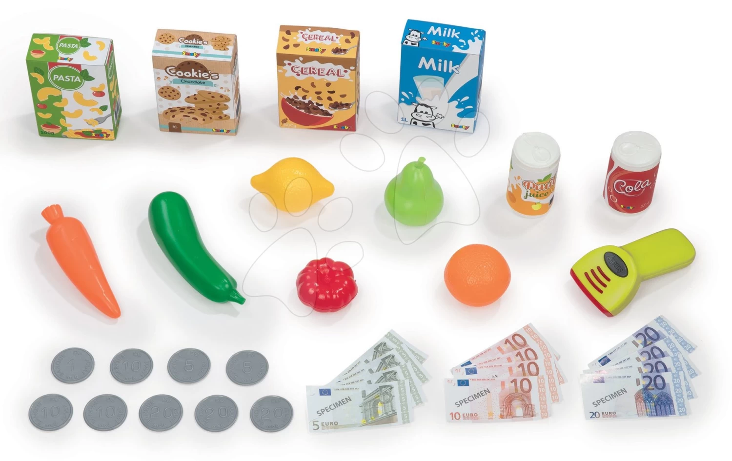 Set Shop Mit Lebensmitteln Market Smoby Und Einen Staubsauger Mit Ton Vacuum Cleaner Mit Schneebesen Und Schaufel â Bild 4