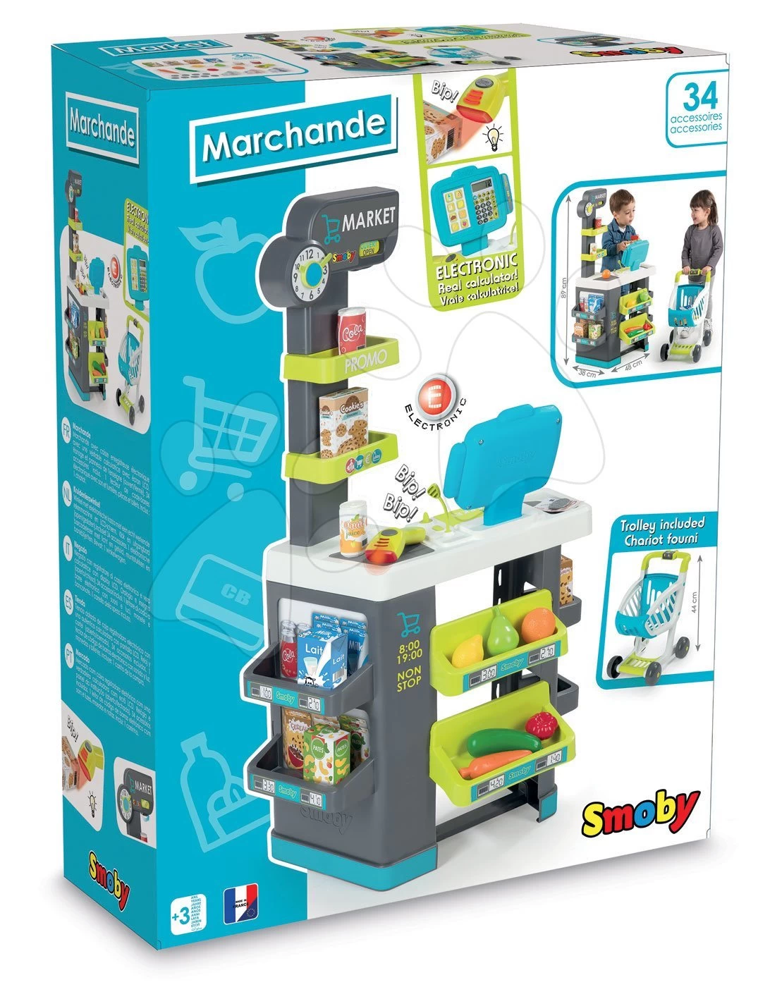 Set Lebensmittelgeschäft Market Smoby Und Eis Mit Waffel Als Geschenk – Bild 9