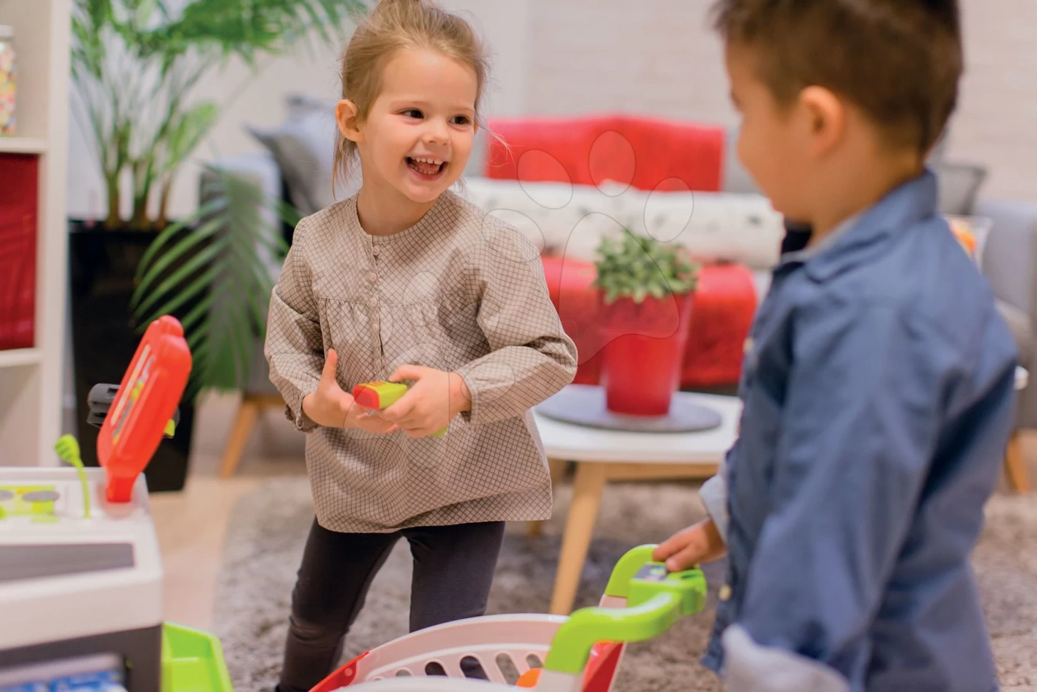 Set Laden Supermarket Smoby Mit Elektronischer Kasse Und Küche Cherry Mit Sounds – Bild 12