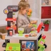 Set Shop Mit Wagen Supermarket Smoby Und Eine Bank Mit Stauraum Und Einem Doppelseitigen Brett