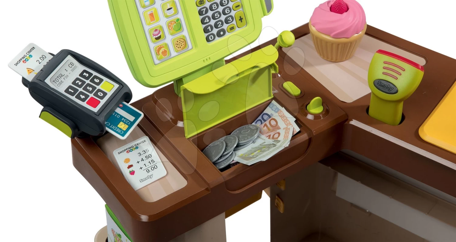 Set Café Mit Espresso-Kaffeemaschine Coffee House Smoby Und Ein Reinigungswagen Mit Dem Elektronischen Staubsauger Vacuum Cleaner – Bild 9