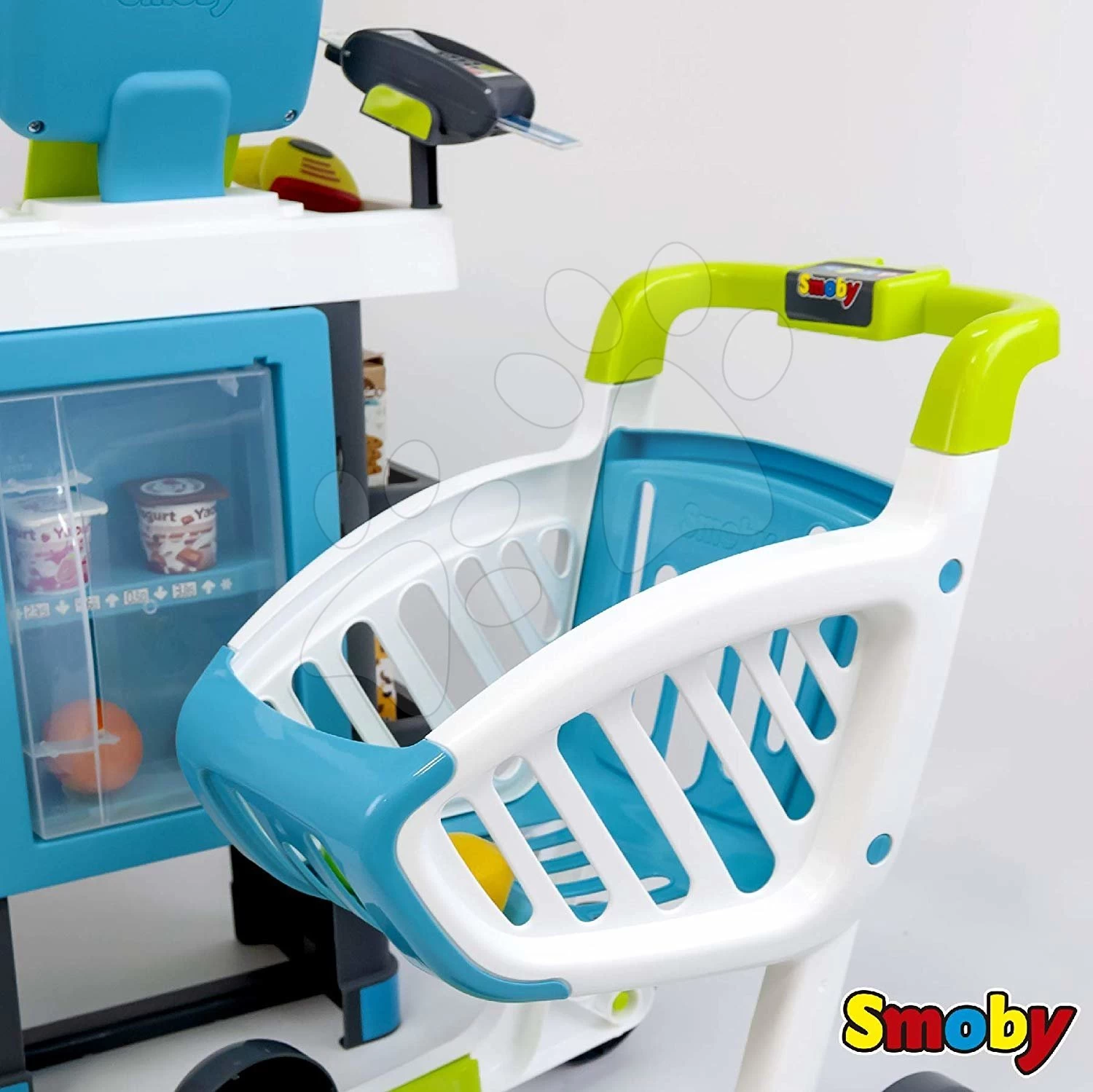 Set Shop Mit Kühlbox Fresh City Market Smoby Mit Elektronischer Registrierkasse Und Eine Küche Mit Fließendem Wasser Tefal Evolutive Wachsend – Bild 11