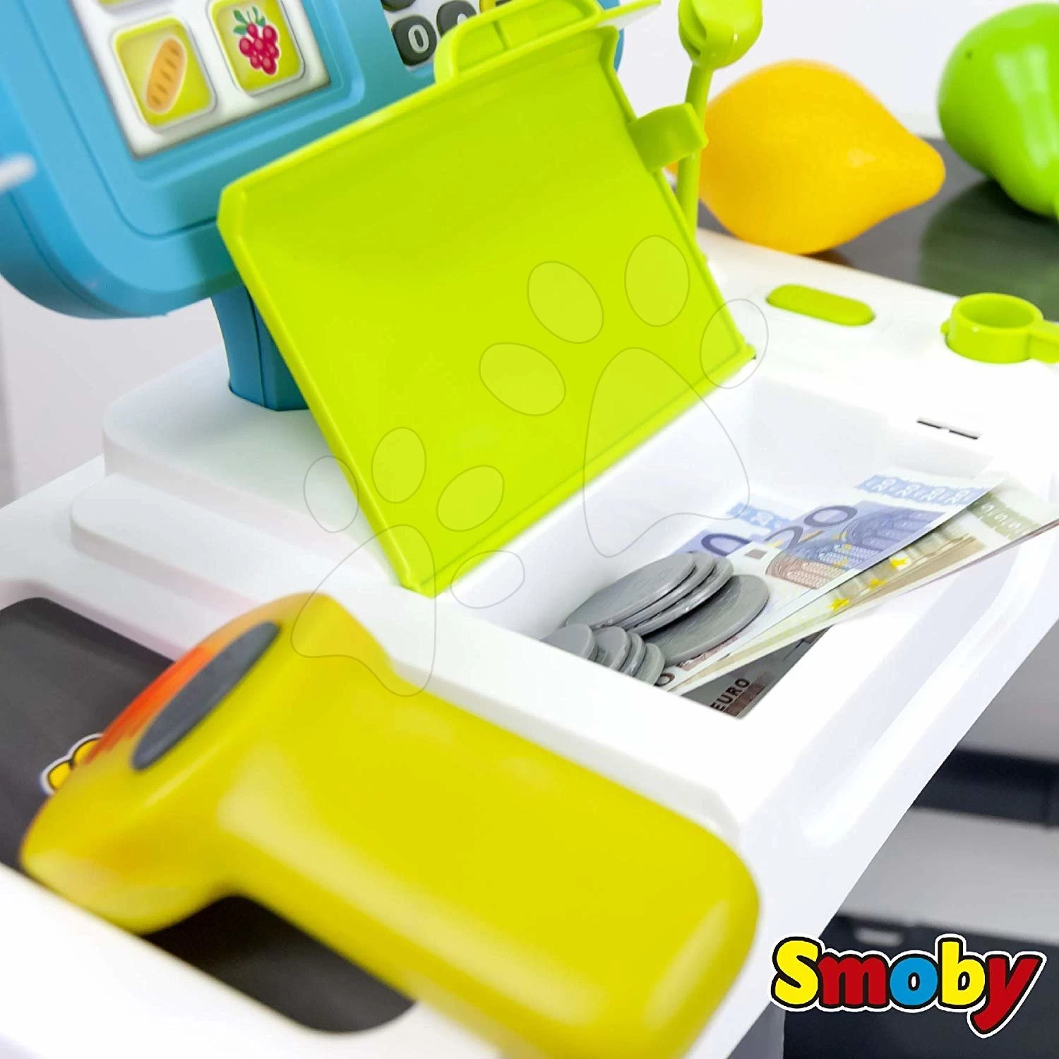 Set Shop Mit Kühlbox Fresh City Market Smoby Mit Elektronischer Registrierkasse Und Eine Küche Mit Fließendem Wasser Tefal Evolutive Wachsend – Bild 19