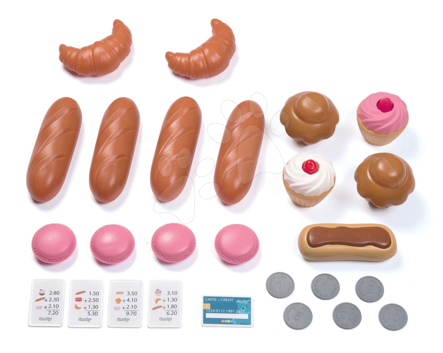 Set Bäckerei Mit Kuchen Baguette & Croissant Bäckerei Smoby Mit Elektronischer Registrierkasse Und Eine Küche Mit Fließendem Wasser Wachsend Tefal Evolutive Grand Chef – Bild 3