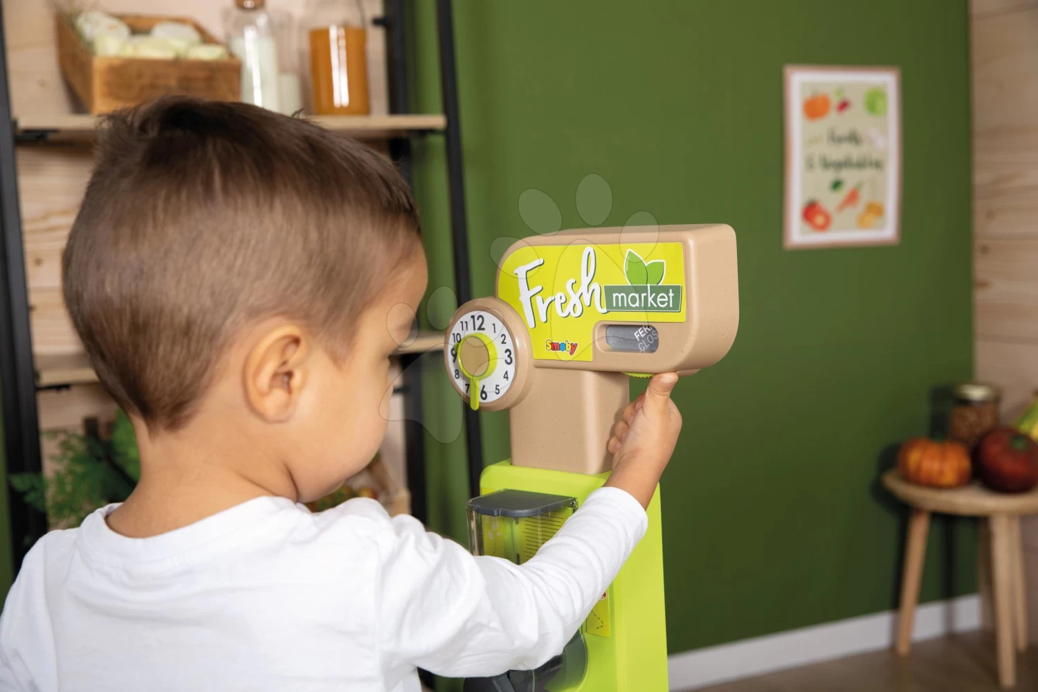 Obst- Und Gemüseladen Organic Fresh Market Smoby Mit Getreidespender Und Elektronischem Scanner Mit 43 Zubehör – Bild 14