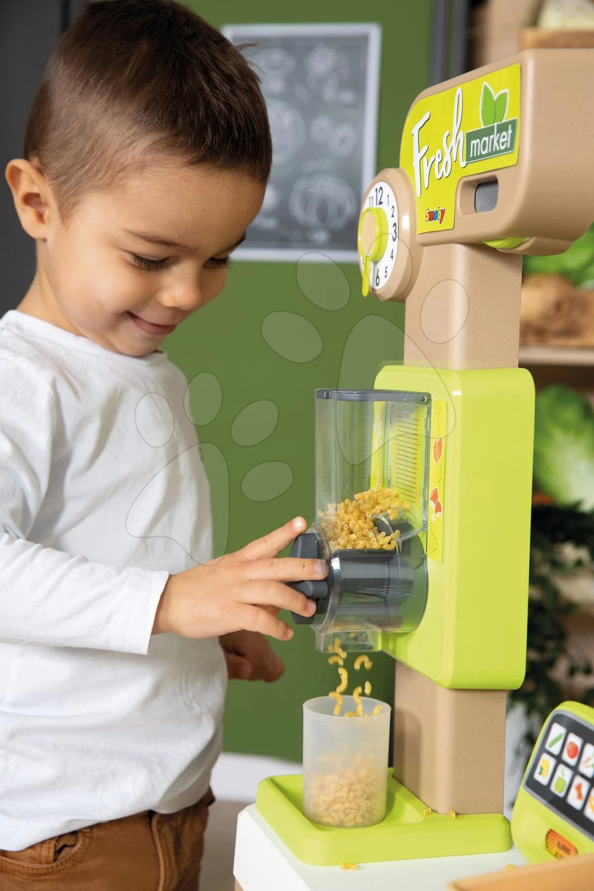 Set-Shop Obst-Gemüse Bio-Frischmarkt Smoby Mit Spielküche Food Corner Restaurant Mit Hamburger