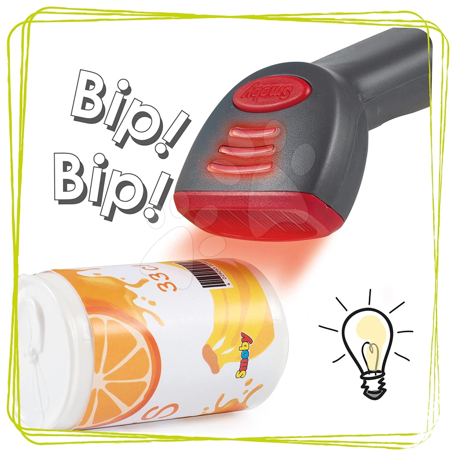 Lebensmittelgeschäft Supermarkt Smoby Mit Elektronischer Kasse Und Scannerwaage Und 42 Zubehör – Bild 7