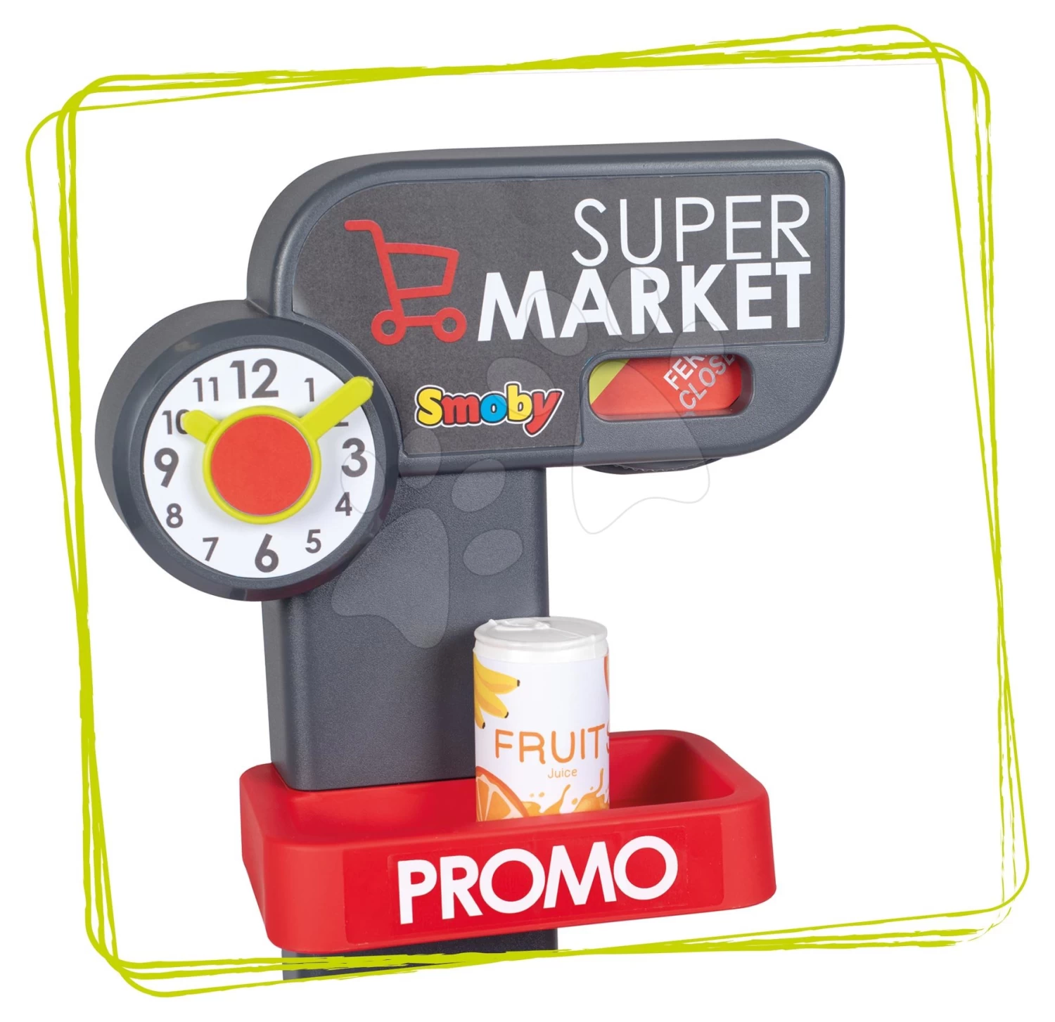 Lebensmittelgeschäft Supermarkt Smoby Mit Elektronischer Kasse Und Scannerwaage Und 42 Zubehör – Bild 8