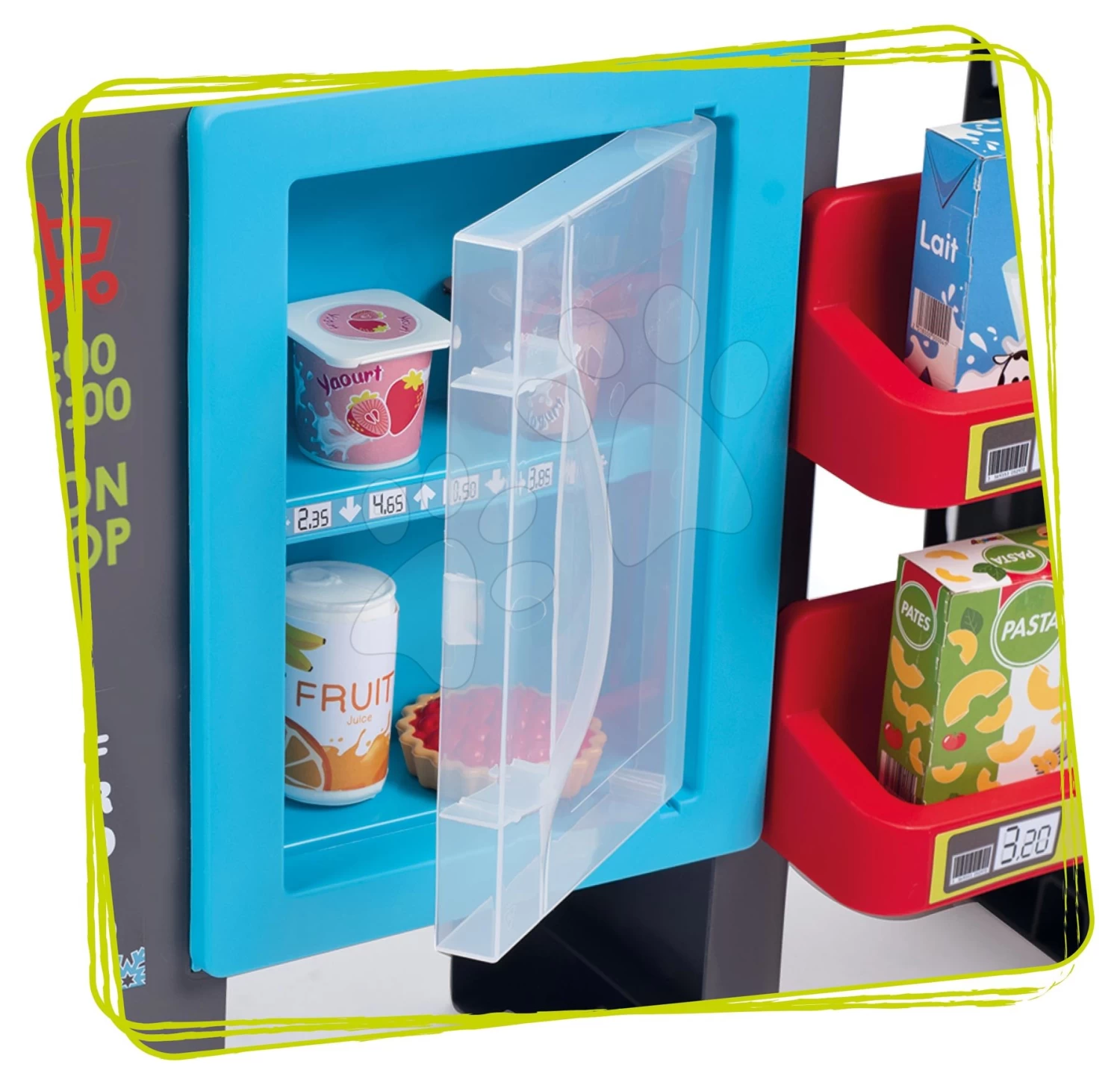 Gemischtwarenladen Maxi Market Smoby Mit Elektronischer Registrierkasse Und Scannerkühlschrank Mit 50 Zubehör – Bild 4