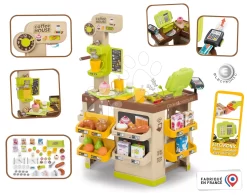 Café Mit Bio-Espresso-Kaffeemaschine Kaffeehaus Smoby Registrierkasse Mit Elektronischen Funktionen Und Scanner Mit Licht Und Ton SM350232