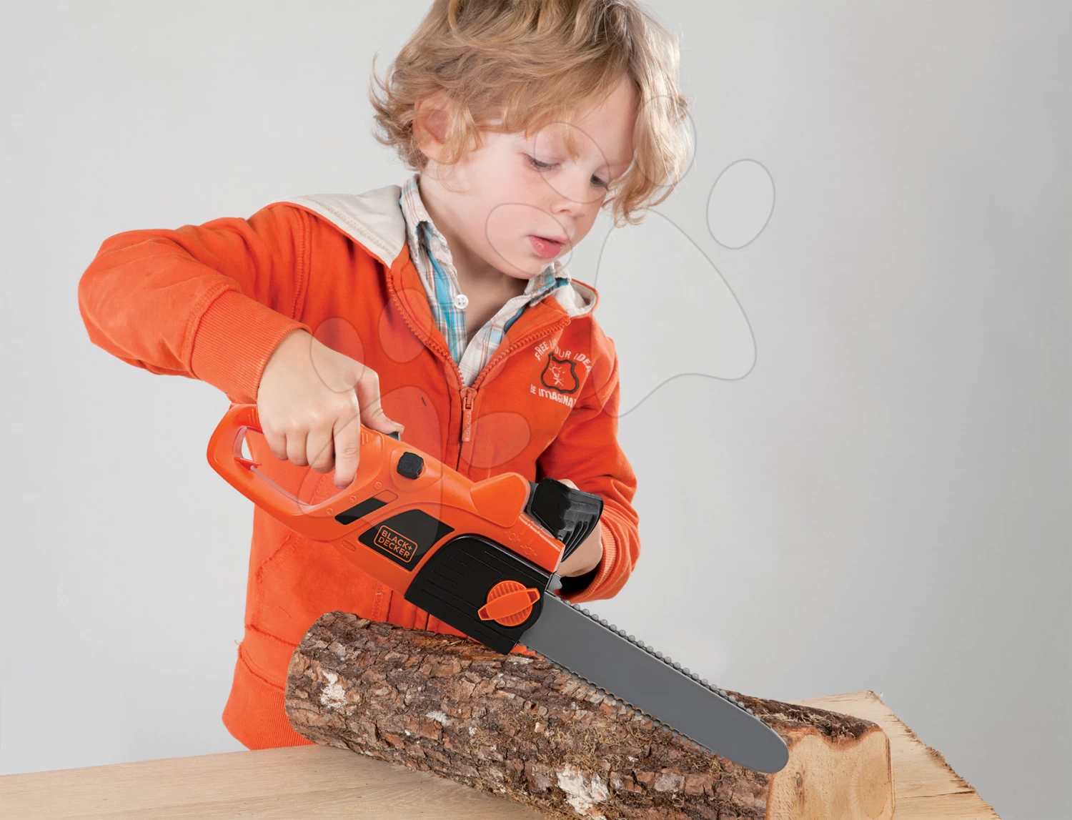 Werkstattset Black & Decker Smoby Mit Mechanischer Bohrmaschine Und Elektronischer Kettensäge – Bild 5