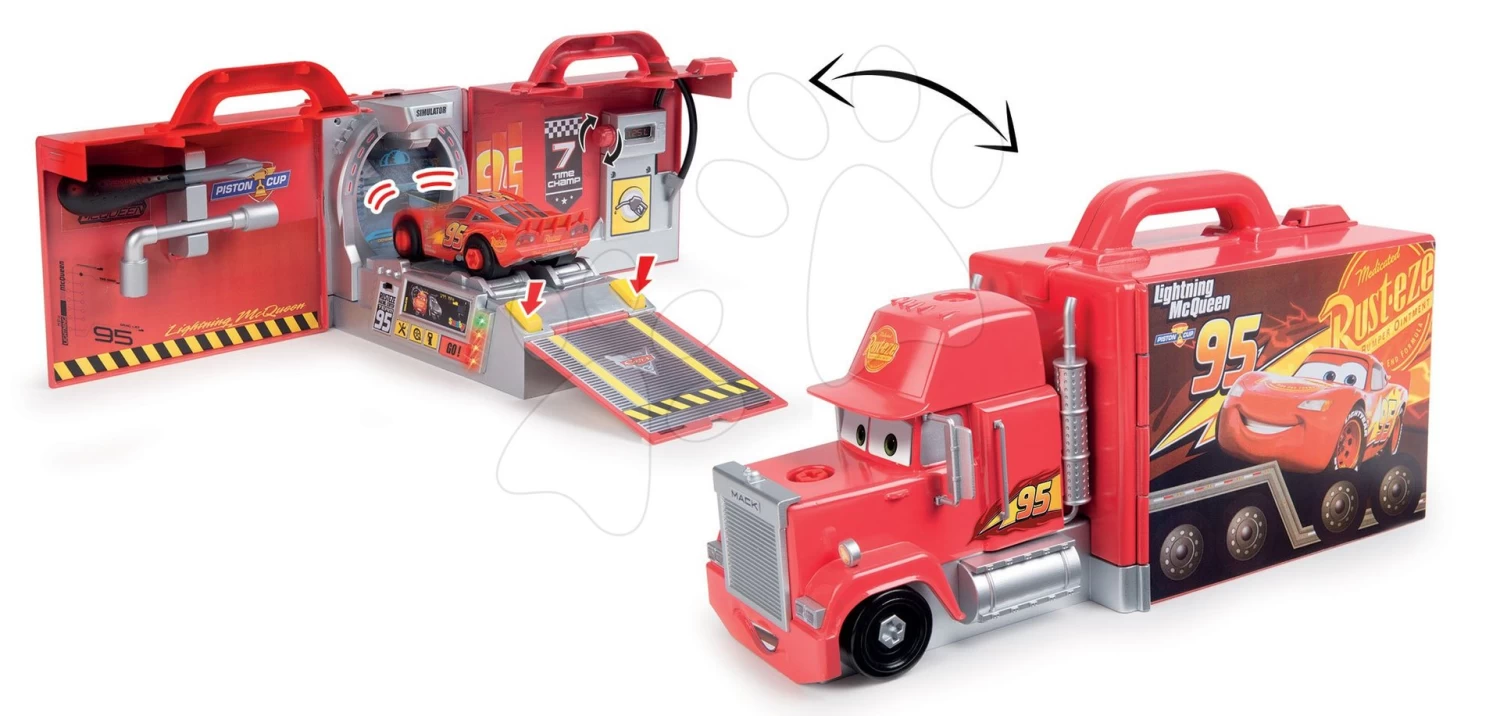 Set Reinigungswagen Mit Elektronischem Staubsauger Vacuum Cleaner Smoby Und Wagen Mit Werkzeugen Und LKW Mack Truck Simulator Cars â Bild 18