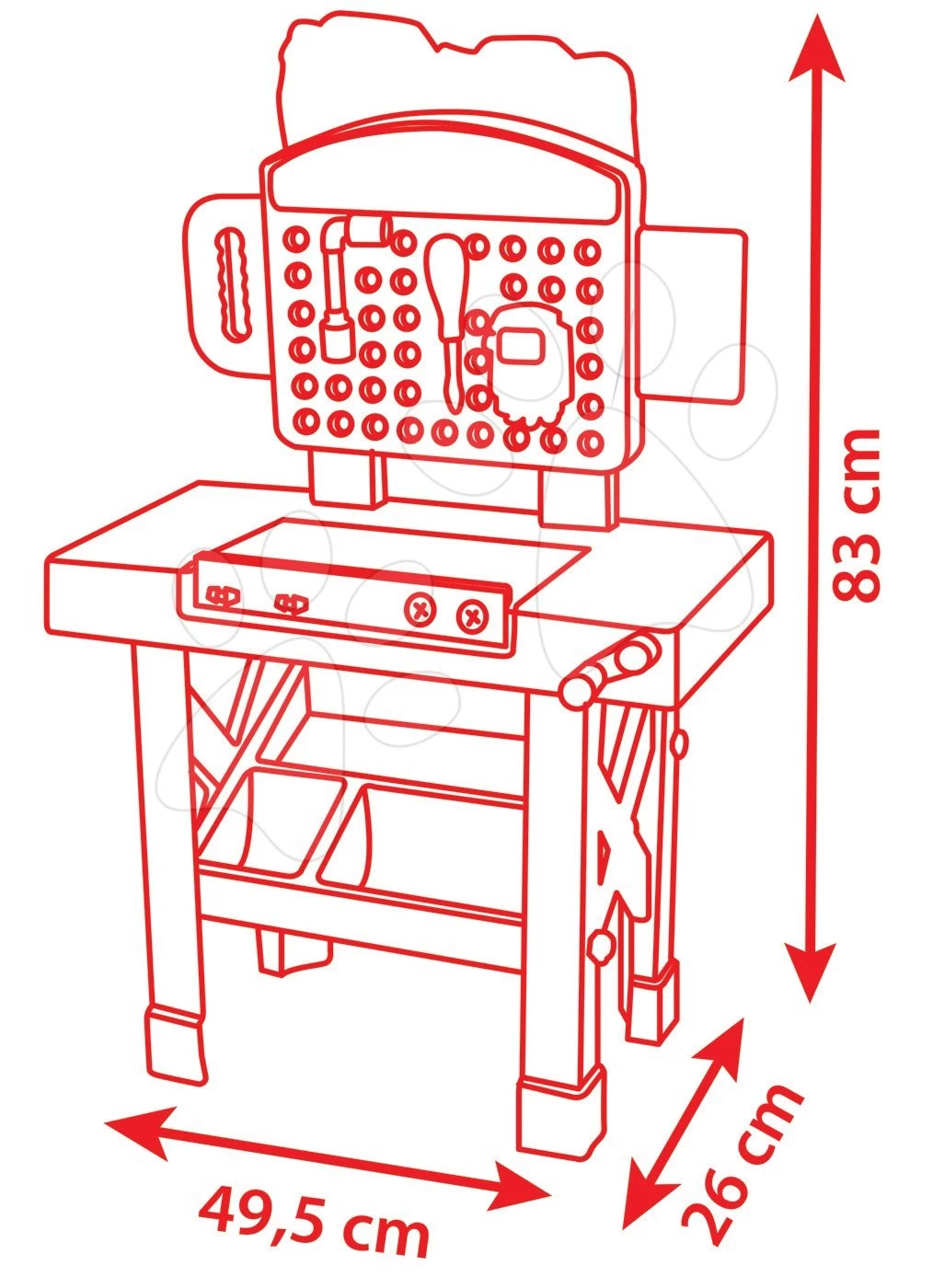 Set Werkstatt Mit Klappauto Cars 3 Smoby Und Ein Rucksack Mit Werkzeugen Und Einem McQueen-Spielzeugauto â Bild 11