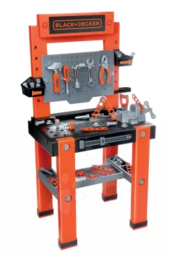 Werkstattset Black+Decker Smoby Mit 79 Zubehörteilen Und Bausatz Baumaschine Bob Mit Lader Und Bagger
