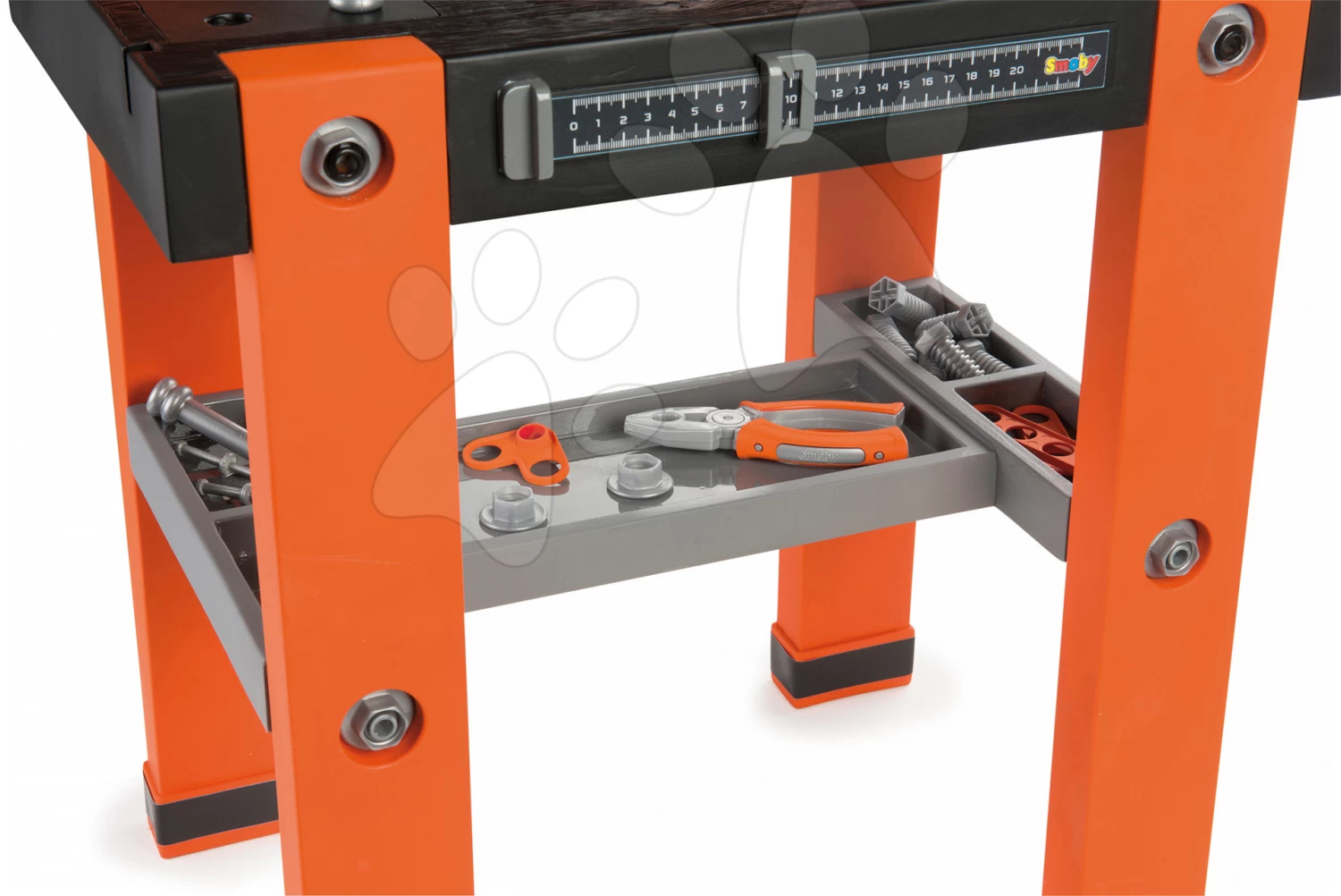 Werkstattset Black+Decker Smoby Mit 79 Zubehörteilen Und Bausatz Baumaschine Bob Mit Lader Und Bagger – Bild 4