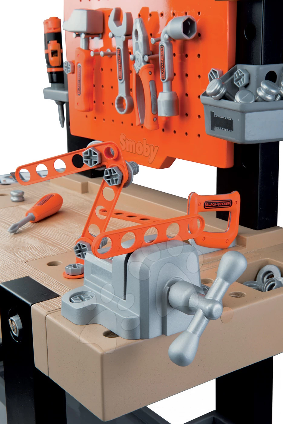 Werkstattset Black + Decker Smoby Mit Bohrer Und Magnetischer Doppelseitiger Tafel Verstellbar Mit Schrank â Bild 13