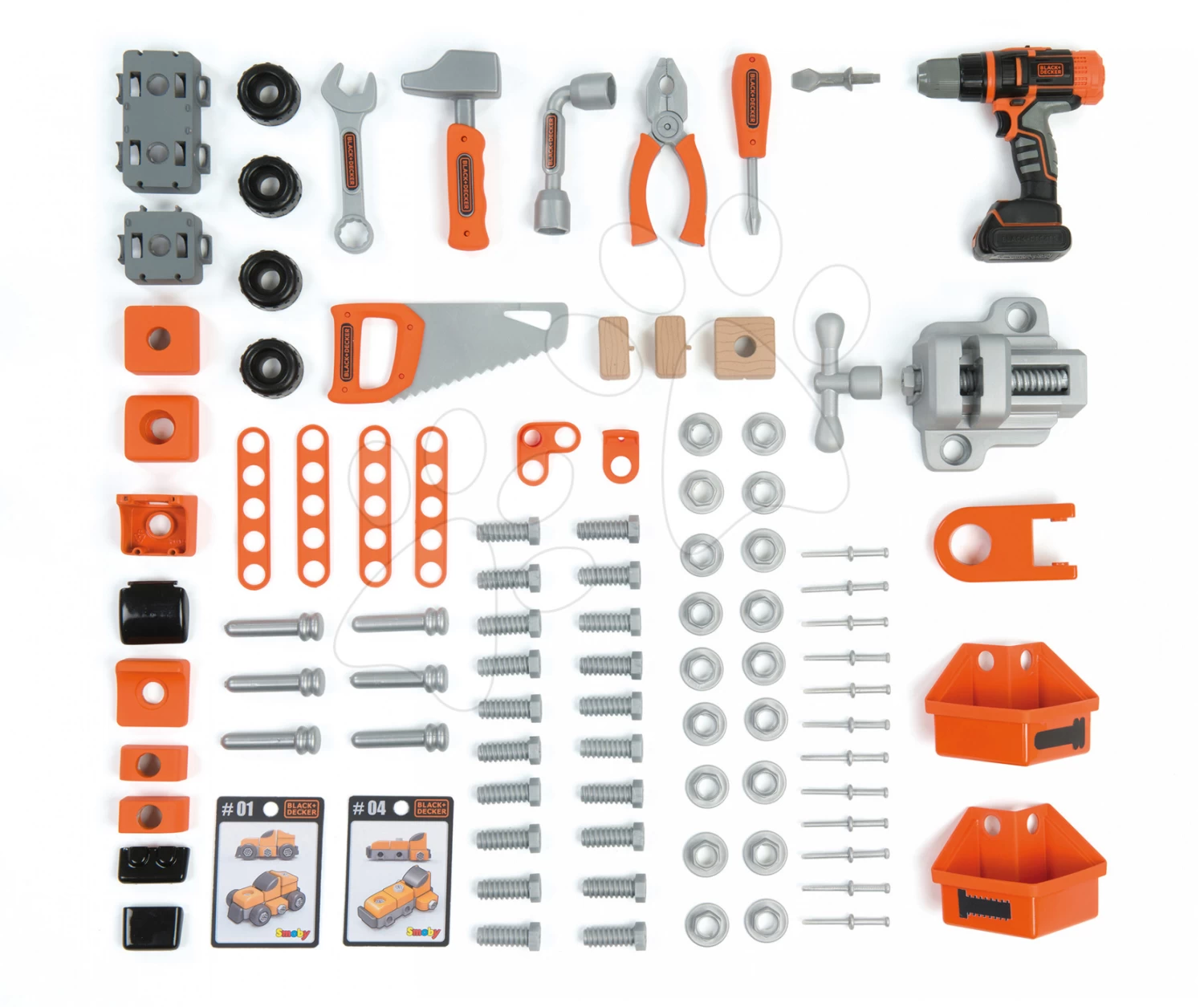 Set Bäckerei Mit Kuchen Baguette & Croissant Bäckerei Smoby Mit Elektronischer Registrierkasse Und Black&Decker Elektronikwerkstatt Mit Bohrmaschine – Bild 11